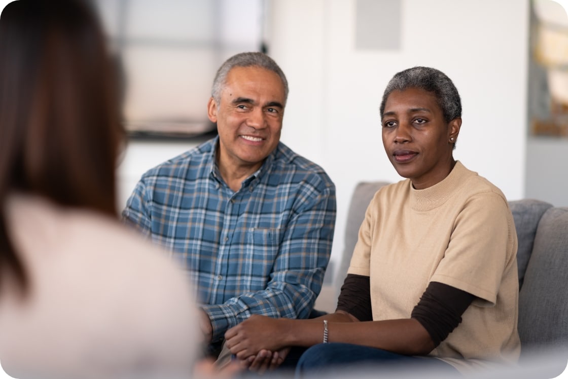 A couple in a consulting session